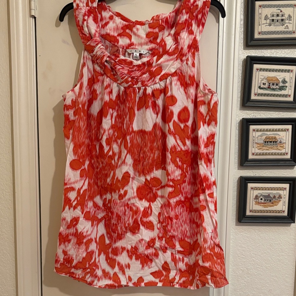 CAbi Limited Edition Ikat print top